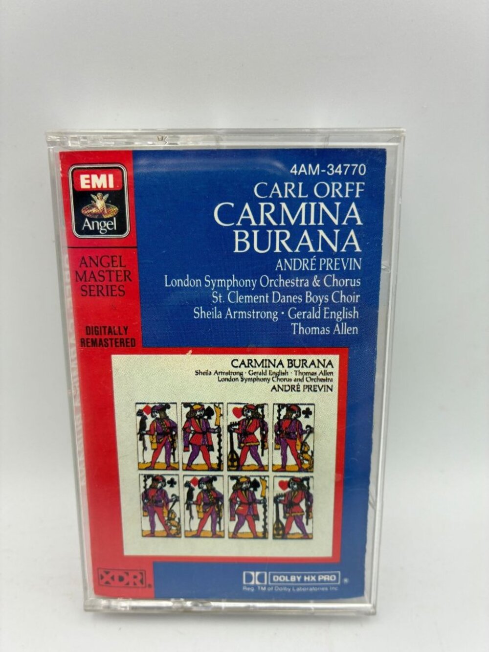 Carl Orff Carmina Burana Andre Previn EMI Cassette Tape Angel Master Series 1975